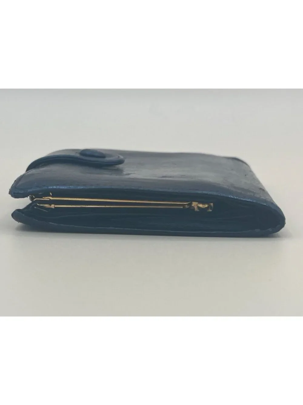 Chanel Black Lambskin CC Logo Compact Wallet Gold Kisslock Frame Snap Tab